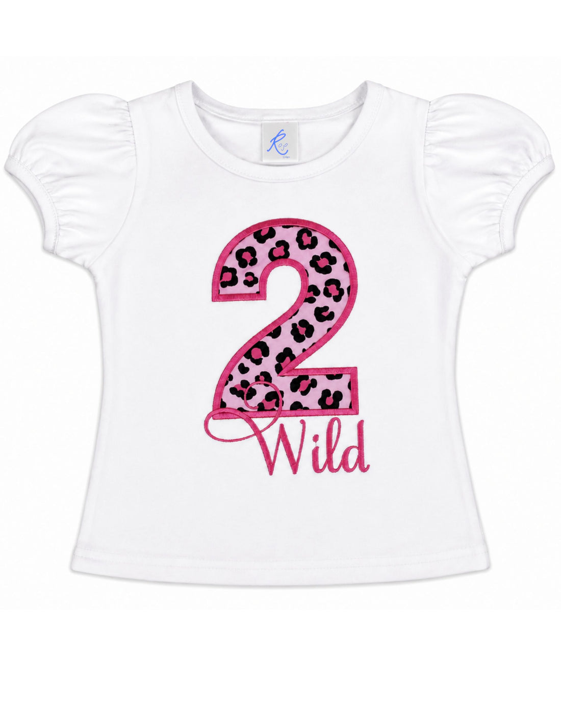 Personalized Two Wild 2nd Birthday Shirt for Girls | Embroidered Leopard Print Birthday Outfit | Safari Birthday Shirt | Custom Second Birthday Tee