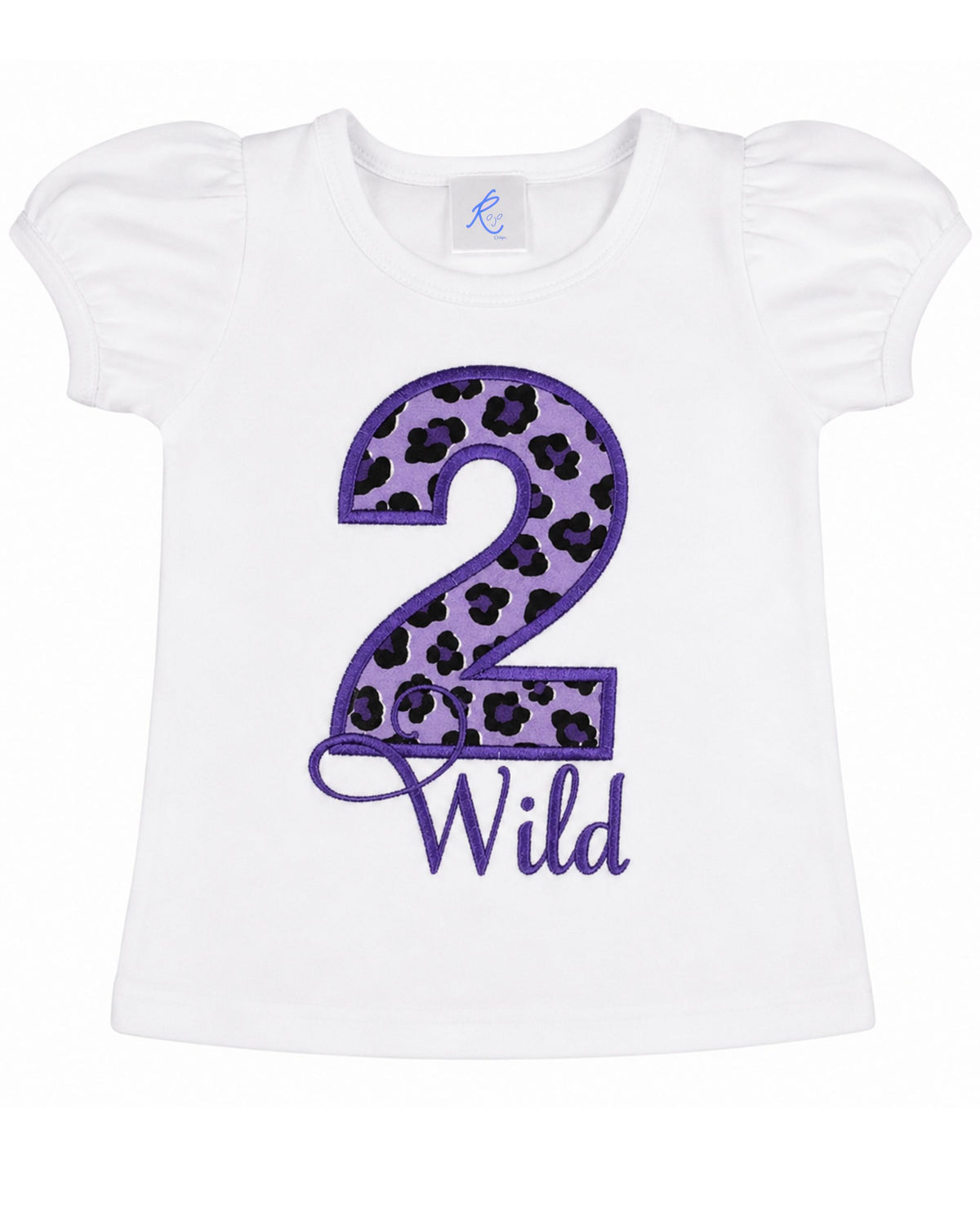 Personalized Two Wild 2nd Birthday Shirt for Girls | Embroidered Leopard Print Birthday Outfit | Safari Birthday Shirt | Custom Second Birthday Tee