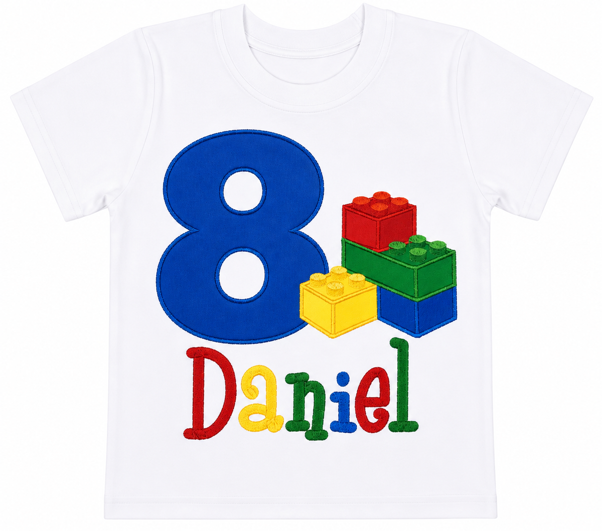 Build Big Birthday Memories with a Personalized Building Blocks Birthday Shirt!