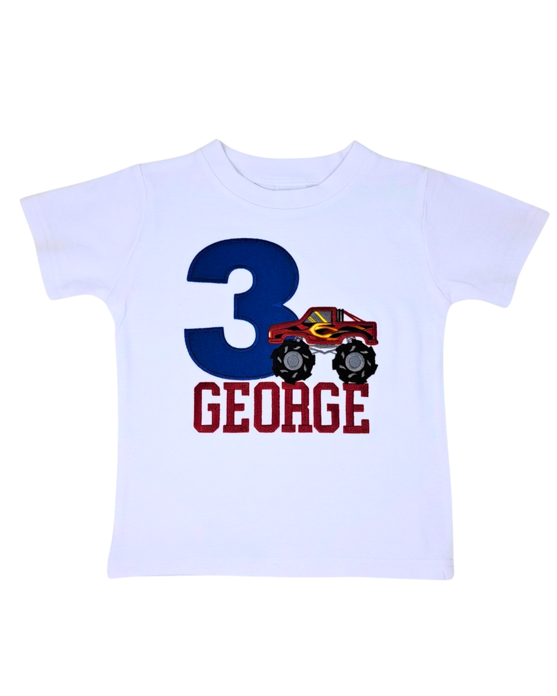 Personalized Monster Truck Birthday Shirt