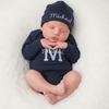 Personalized Baby Bodysuit & Hat Set | Embroidered Newborn Gift