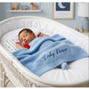 Personalized Knit Baby Blanket with Embroidered Name