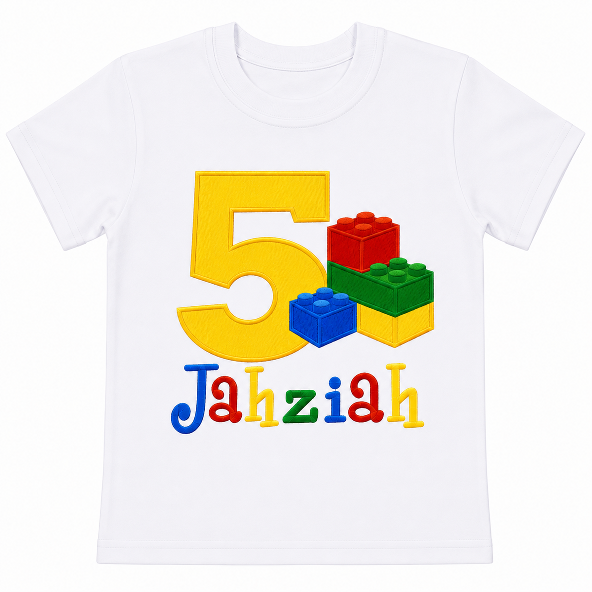 Build Big Birthday Memories with a Personalized Building Blocks Birthday Shirt!