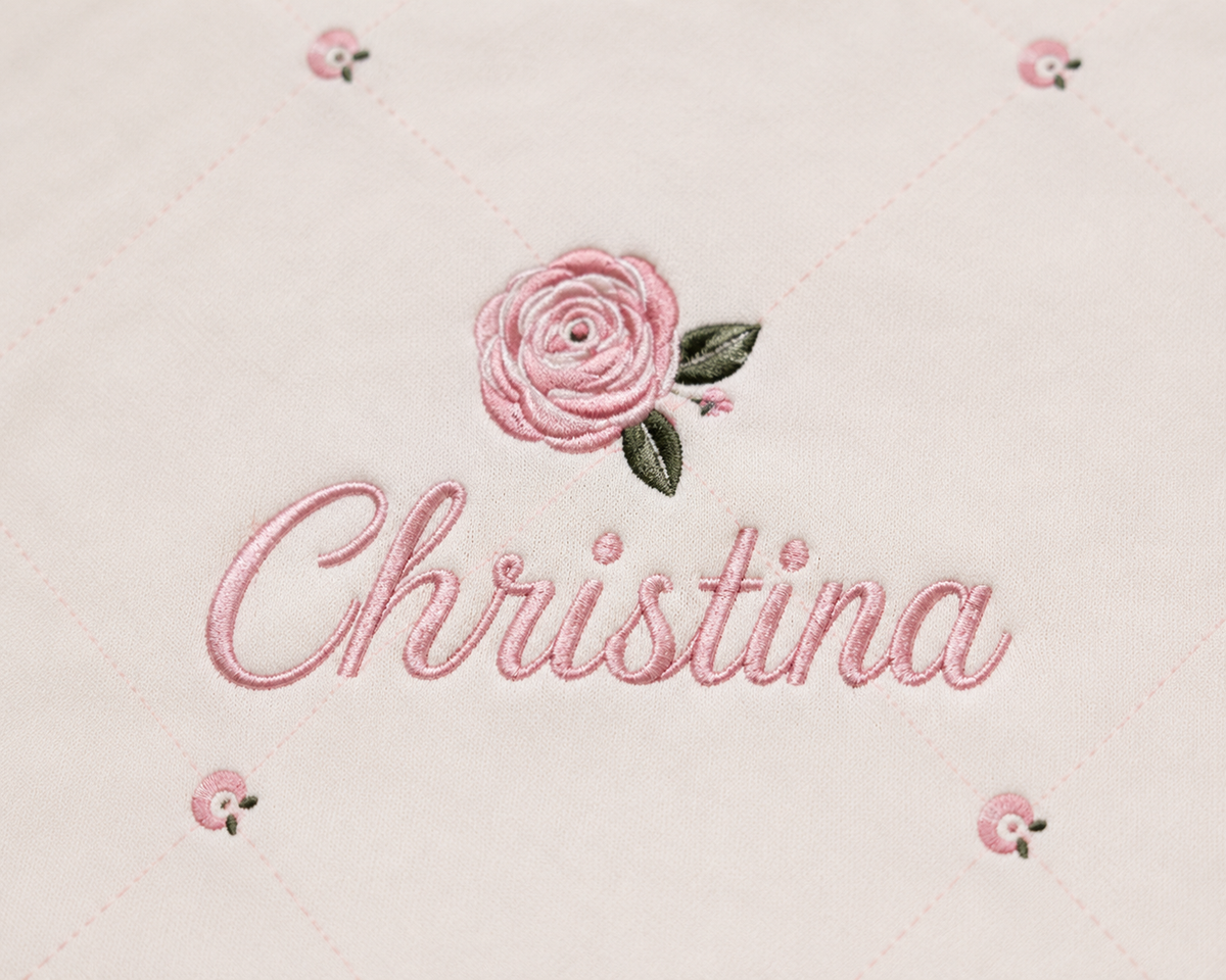 Personalized Baby Girl Sleeper, Hat & Blanket Set | 3-Piece Embroidered Newborn Gift