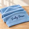 Personalized Knit Baby Blanket with Embroidered Name