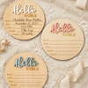 Personalized Wooden Hello World Birth Announcement Sign